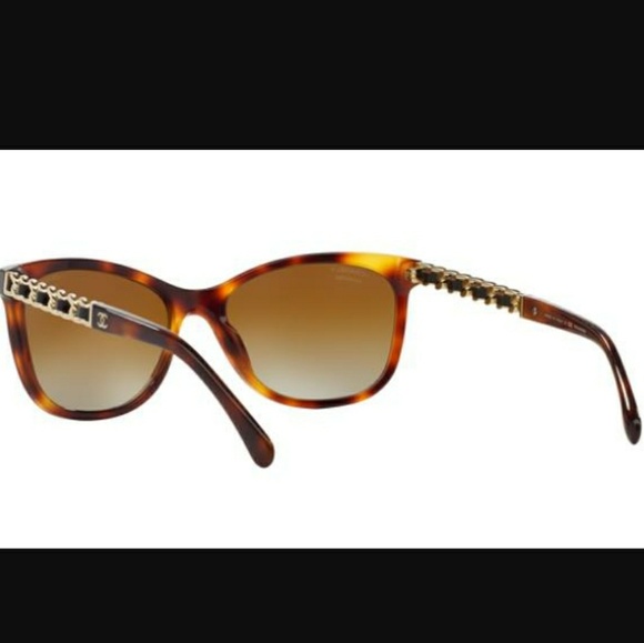 💜 AUTH CHANEL Cat Eye Polarized Chain Detailed - Picture 3 of 8